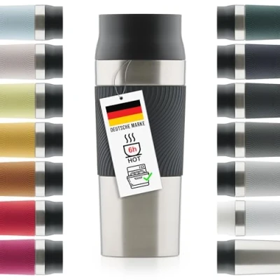 Obrázek Blumtal termohrnek 500 ml hrnek na kávu to go z ušlechtilé oceli izolační odolný proti vytečení studený/horký s otvorem pití 360 uzávěrem Quick Press Coffee Mug
