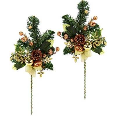 Obrázek Flair Flower Dekorierter větvička kolíkem/kuličky, sada 2 kusů, 46 cm