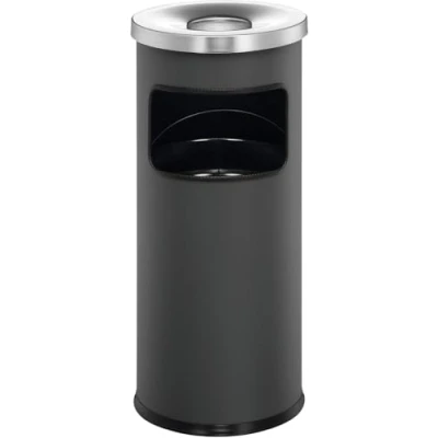 Obrázek Durable Odpadkový koš Safe s popelníkem a hasicí hlavou plamene, kulatý, antracitový, 333258, 17 litrů