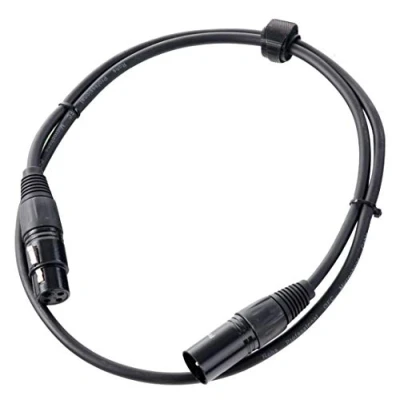 Obrázek Pronomic XFXM 1 kabel mikrofonu (délka m, XLR samice 3pólová &gt; male 3 pól, konektor ručně pájený, odolný proti kyselinám a oleji, upínací kleštiny odlehčení tahu) černý