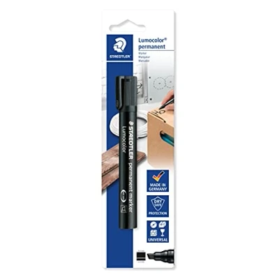 Obrázek STAEDTLER 350 9 BKDA permanentní popisovač Lumocolor, doplňovací, špičkový klíč, blistr s 1 kusem, černý