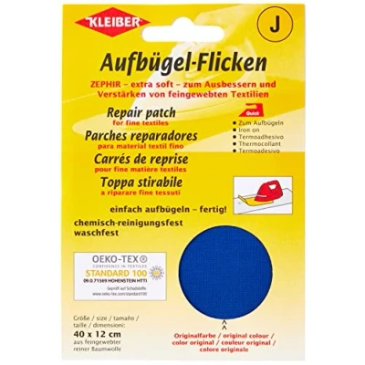 Obrázek Kleiber + Co.GmbH Nažehlovací Fuck Zephir, středně modrá, cca 40 cm x 12