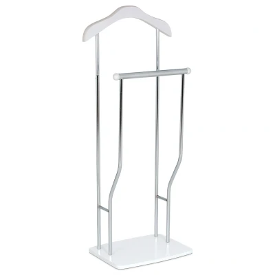 Obrázek Němý sluha, výška 108 cm, MDF bílý matný lak, kov chrom, nosnost 5 kg 84444 WT