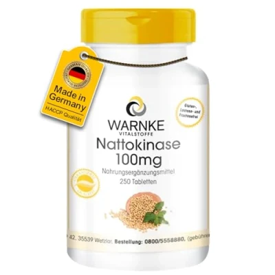 Obrázek Nattokináza 100 mg 250 tablet 2000 FU vysoká dávka veganská varovné vitální látky německá lékárna