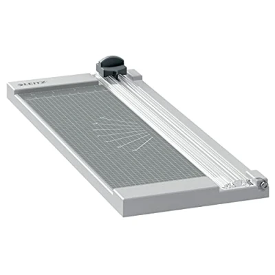 Obrázek Leitz Precision Home řezačka papíru A4, až pro 8 listů, řezací stroj s délkou řezu 305 mm, ostré, tvrzené ocelové čepele, optimální domácí, kutilské nebo hobby použití, 90250000