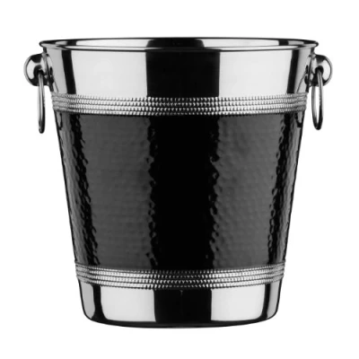 Obrázek Premier Housewares 0507784 chladič sektu s tepaným černým páskem, ušlechtilá ocel