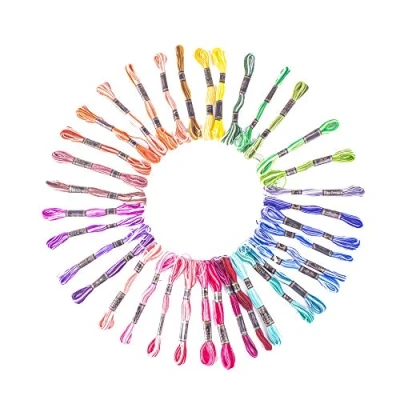 Obrázek Vyšívací příze, Twist, příze v krásné Regenbogenfarben, 36 Docken s 8 metrů Proporce