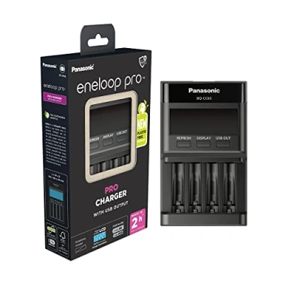 Obrázek eneloop pro USB nabíječka, 1 4 AA/AAA NI MH akumulátory, 2 hodiny nabíjení, 10 bezpečnostních funkcí