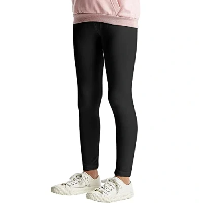 Obrázek L&amp;K II Dětské legíny Basic Uni Barva Dívčí Taneční Kalhoty Baby Leggins Fitness Bavlna 2708, 1 balení černá