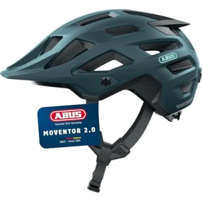 Obrázek ABUS helma MTB Moventor 2.0 komfortní cyklistická přilba pro terén All Mountain dámy a pány modrá matná, L