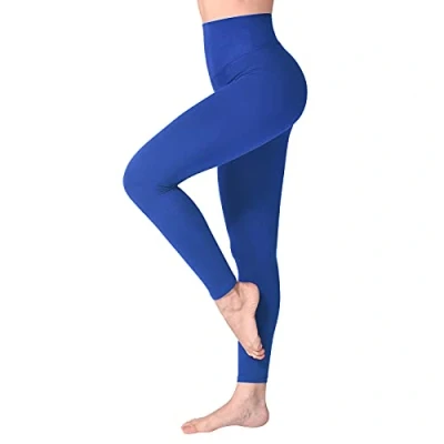 Obrázek SINOPHANT Leggings Damen High Waist Blickdicht Leggins mit Bauchkontrolle für Sport Yoga Gym(1 Königsblau,L XL)