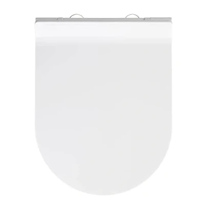 Obrázek WENKO WC sedátko Habos, s automatickým sklápěním, víko fix Clip hygienickým upevněním, termoplast, bílé