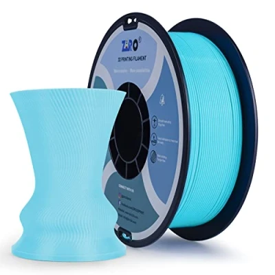 Obrázek ZIRO PLA Filament 1,75 mm, vlákno pro 3D tiskárny Basic Color Series mm 1 kg (2,2 lbs), přesnost rozměrů +/ 0,03 azurová