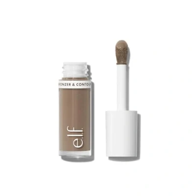 Obrázek e.l.f. Camo Liquid Bronzer &amp; Contour, vysoce pigmentovaný, přírodní lesk, ztvárnitelná textura, dlouhotrvající, zaoblený aplikátor, veganský a netestovaný na zvířatech, 1 fair