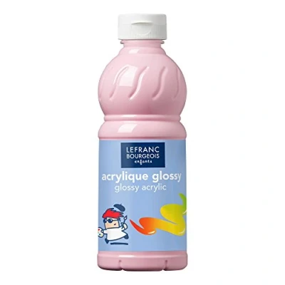 Obrázek Lefranc Bourgeois 188145 Glossy Děti akrylová barva, tekutá barva připravená k použití, lesklá a voděodolná, ideální na papír, karton, dřevo, sádru, kov, plast, láhev 500 ml cukrovinková