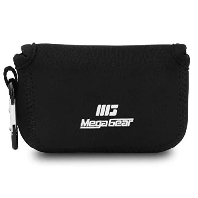 Obrázek MegaGear MG716 Ultraleichte Kameratasche aus Neopren kompatibel mit Panasonic Lumix DC TZ95, TZ90, DMC TZ100 Schwarz