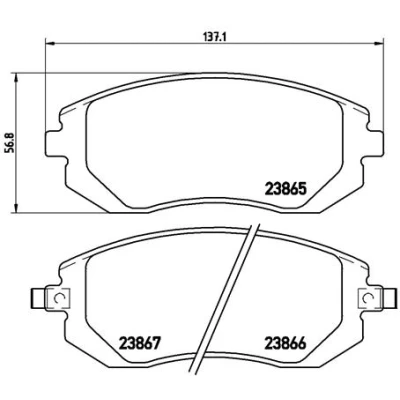 Obrázek Brembo P 78 013 sada brzdového obložení, kotoučová brzda (4dílná)