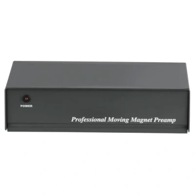 Obrázek Hama Stereo Phono předzesilovač PA 506 (pro gramofony, vč. síťového adaptéru 230 V/50 Hz, 3000 mA, kabel cinch 0,9 m) černý