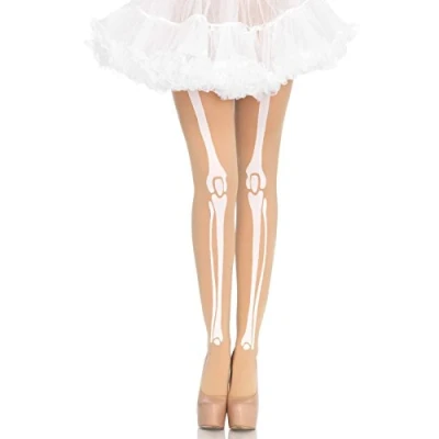 Obrázek Leg Avenue 7733 Skeleton Print Pantyhose, jednotná velikost (nahé)