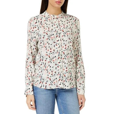 Obrázek Tommy Hilfiger Damen Bluse Hemdbluse, Mehrfarbig (Small Ribbon Print/ Ecru), 46