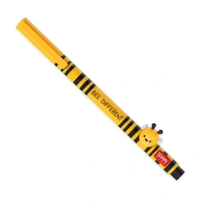 Obrázek LEGAMI Gelstift mit dekorativem Tier Lovely Friends, Thema Bee, verhindert Rollen, schwarze Tinte, abnehmbares und rekombinierbares Tier, Spitze 0,5 mm