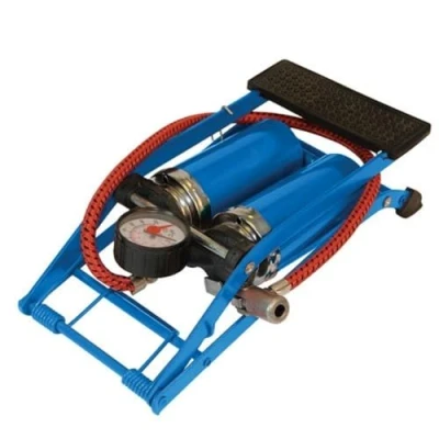 Obrázek Silverline 380197 vysoce výkonná dvoustálcová nožní pumpa 470 cm3