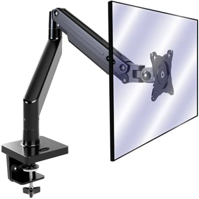 Obrázek Invision Monitor Halterung für die Meisten 24 49 Zoll Bildschirme [49 Curved Monitore Nicht Kompatibel] VESA 75 100 mm, Ergonomisch, Höhenverstellbar, Neigbar, Ausziehbar 2 15 kg (MX450)
