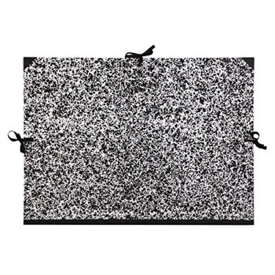 Obrázek Clairefontaine 32802C Zeichenmappe Annonay, mit Bändern, ohne Innenklappen, Rücken 30 mm, 50x70cm Innenmaße: 50 x 70 cm, Außenmaße: 52 72 cm weiss marmoriert 1 Stück