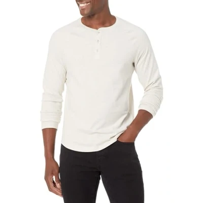 Obrázek Amazon Essentials Pánské Henley tričko s dlouhým rukávem, úzký střih, ovesná béžová melírovaná, L