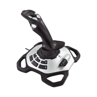 Obrázek Logitech G Extreme 3D Pro Joystick, otočný knoflík ovládání veslování, 12 programovatelných tlačítek, 8cestný kulatý spínač, stabilní podstavec, rychlý spouštěč požáru, USB přípojka, PC