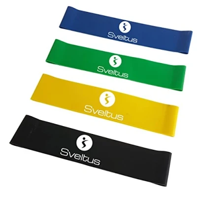 Obrázek Sveltus Set 4 Band Latex Unisex Erwachsene, schwarz, gelb, grün, blau