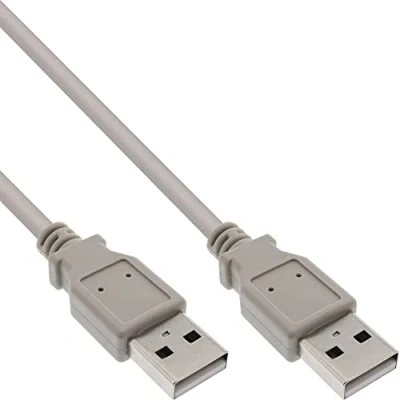 Obrázek InLine 34310H USB 2. 0 kabel, A na A, béžová, 1 m
