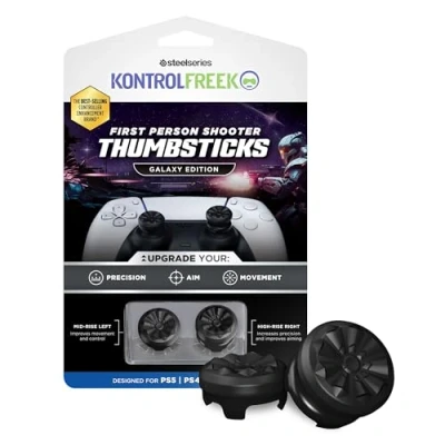 Obrázek KontrolFreek FPS Freek Galaxy Black für Playstation 4 (PS4) und 5 (PS5) Performance Thumbsticks 1 High Rise, Mid Rise Schwarz