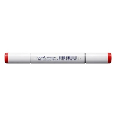 Obrázek COPIC Popisovač Sketch Typ R 46, Strong Red, profesionální zvýrazňovač štětců, se super hrotem a špičkou pro střední pečení