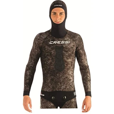 Obrázek Cressi Tracina Jacket Wetsuit volné potápění a rybaření neoprenová bunda s podšívkou z neoprenu vnější hladké vnitřní, k dostání ve verzi 3,5/5/7 mm pro muže
