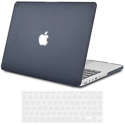 Obrázek TECOOL pouzdro kompatibilní se starým MacBook Pro 13 palců 2015 2014 2013 2012 uvolnění (A1425 A1502), ultratenké tvrdé ochranné Matt Case Cover + EU ochrana klávesnice, světle černé