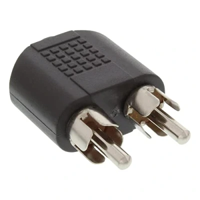 Obrázek InLine 99343 audio adaptér, 3,5 mm jack zdířka stereo na 2x cinch konektor