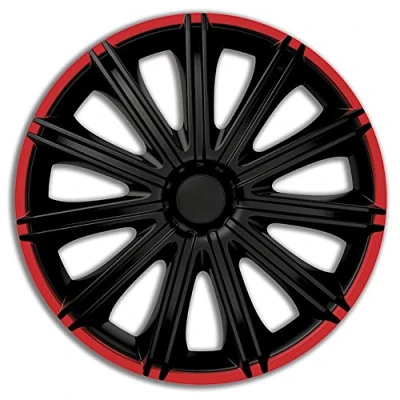 Obrázek AUTO STYLE Satz Radzierblenden Nero R 14 Zoll Schwarz/Rot