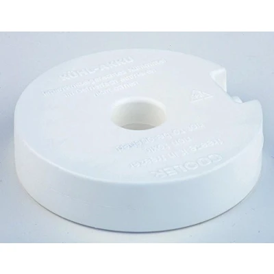 Obrázek APS 10781 chladicí náplň, prvek, bílý, kulatý plastový chladič, 10,5 x cm, naplněný kapalinou, není jedovatý, jednoduše zmrazit v mrazáku, neomezeně znovu použitelný, 1x bílá