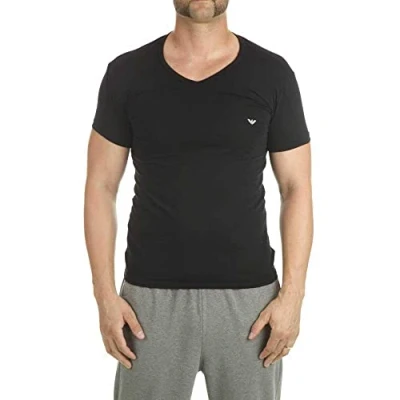 Obrázek Emporio Armani Pánské tričko (balení 2 ks), černá