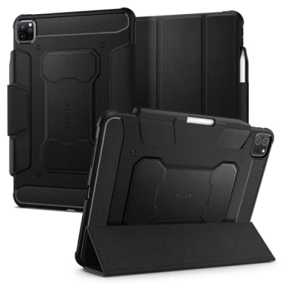 Obrázek Spigen Rugged Armor Pro pouzdro kompatibilní s iPad 11&quot; Generace 4 2022 3 2021 2 2020 1 2018 držákem Apple Pencil (2. gen) černé