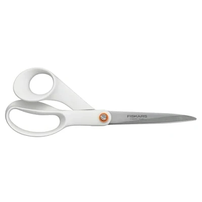 Obrázek Fiskars Univerzální nůžky, celková délka: 21 cm, kvalitní ocel/plast, funkční tvar, bílé, 1020412