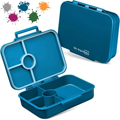 Obrázek My Vesperbox Bia Bento box pro děti nové silné uzávěry zabezpečené proti vytečení &amp; bez BPA extrémně robustní krabička na oběd ideální mateřské školy a školy... (Petrol)
