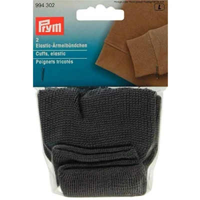 Obrázek Prym šedé 994302 elastické manžety rukávů, polyester, 2 x 1 cm