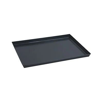Obrázek Paderno 41745 40 obdélníkový železný plech černý podnos do trouby praktický nepřilnavý plech, vysoké okraje, použitelný jako podnos, x 30 cm, výška 3 cm