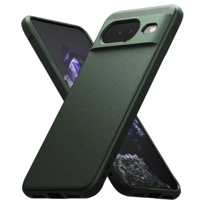 Obrázek Ringke Onyx pouzdro kompatibilní s Google Pixel 8, lepší uchopení, protiskluzové, matné TPU na mobil pro 8 5G (2023) tmavě zelené