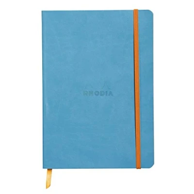 Obrázek Rhodia 117407C poznámkový sešit (s měkkou obálkou, linkovaný, 80 listů, DIN A5, 14,8 x 21 cm) 1 kus tyrkysově modrá