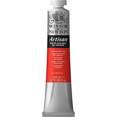 Obrázek Winsor &amp; Newton 1537095 Artisan wassermischbare Ölfarbe, hohe Pigmentkonzentration, gute Deckkraft Lichtechtheit 200ml Tube, Kadmium Rot Farbton