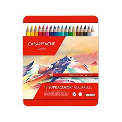 Obrázek Caran D&#039;Ache Supracolor Soft Pencils Assorted Colours (Tin of 18)