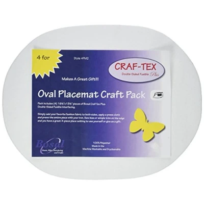 Obrázek Bosal 16 1/2 x 13 1/4 Zoll craf tex Oval Tisch Sets Craft Pack, 4 Stück, Weiß